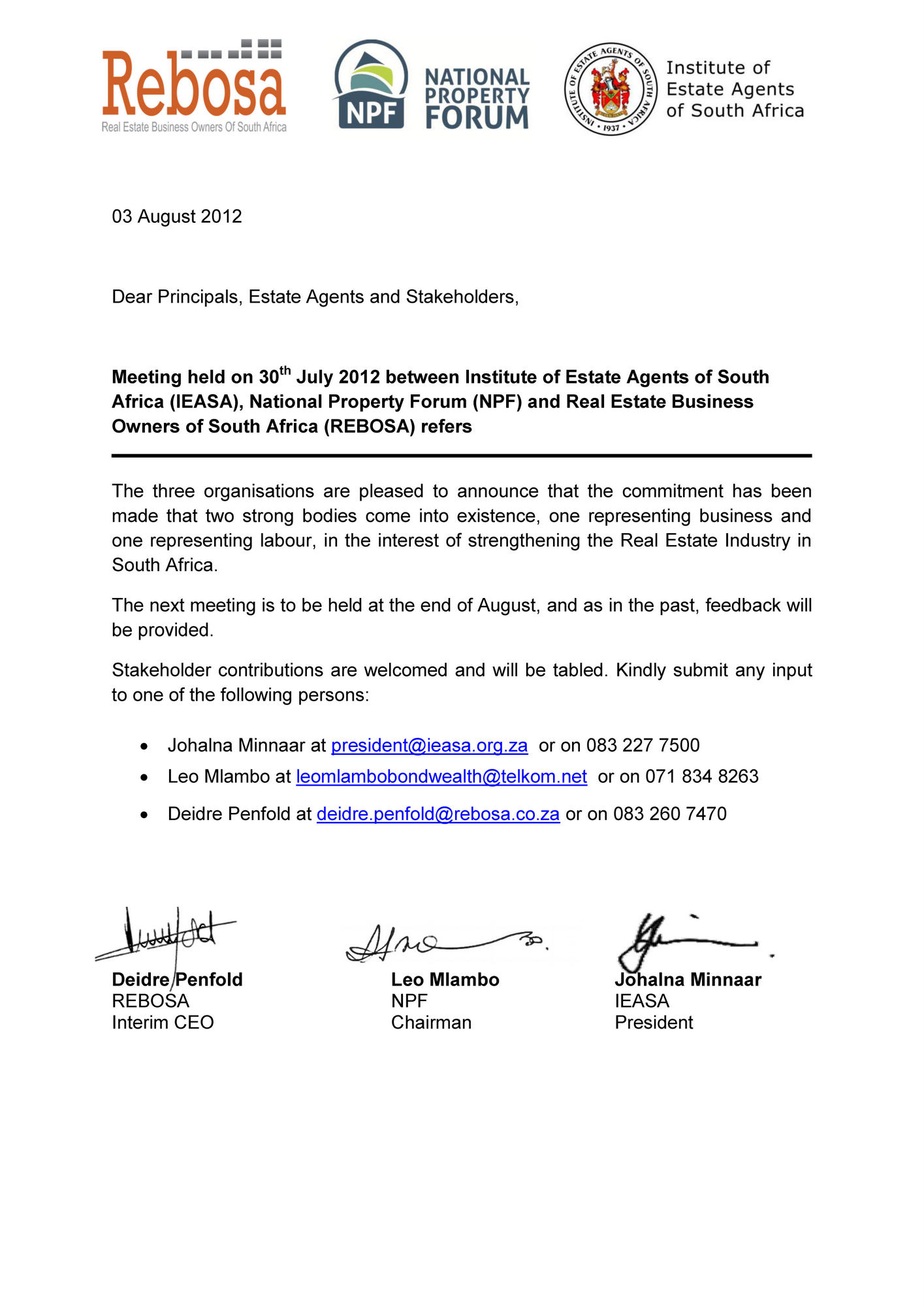 Business Letter Format South Africa Sample Business Letter